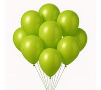 Ballons Nacrés de Luxe, 30 cm, Lot de 10, 13 Coloris Disponibles, Latex Biodégradable, Gonflables à l'Hélium (Vert Anis)