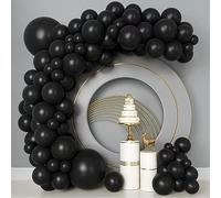 Ballons Noir,84 Ballons Guirlande Noir,18 12 10 5 pouce Noir Arche Ballon Anniversaire, Kit Arche Ballon pour Anniversaire Decoration Mariage Baby Shower Bapteme