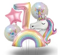 Ballons numérotés licorne | 15 ans et plus | Mélange 1 | 7 - Sept