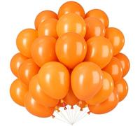 Ballons Orange, 100 Pièces,10 Pouces,Ballons Orange Mat Latex Helium,Ballon Oranges Décoration pour Révélation du Sexe Baptême Mariage Fiançailles Anniversaire Saint Valentin Décorations Fête