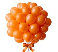 Ballons Orange, 100 Pièces Ballon en Latex Orange, 10 Pouces Oranges Mat Ballons Baudruche, Guirlande de Ballon pour Anniversaire Mariage Baby Shower Halloween Saint-Valentin Remise Diplôme