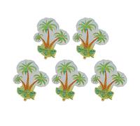 Ballons Palmier en Aluminium, Lot de 5, Décoration Thème Été et Fête, Taille Surdimensionnée, Léger et Résistant - Forme Coco, Idéal Pour Anniversaire et Soirée