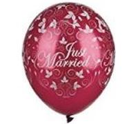 PAPSTAR 81947 Ballons Just Married Ivoire métallisé