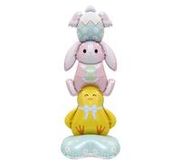 Ballons Pâques | Ballons lapin Pâques en aluminium 59 pouces | Ballon lapin géant 3D debout autoportant pour une fête festive | Ballon lapins debout pour les décorations fête printemps Pâque