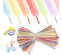 Ballons Pastel, Gonflables, Anniversaire, Mariage, Baptême, Arc-En-Ciel, Animaux, Multicolores, Longs, Sculpture - 100 Pièces Magiques