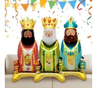 Ballons pour fête - 3 pièces en forme de roi Décoration d'anniversaire debout, ballons de décoration de vacances - Pour Noël, événements d'affaires, réunions de famille, école, petites entreprises