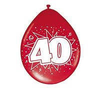 Ballons Robijn Rouges 40 Ans - 8 pièces