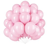 Ballons Rose Macaron, 100 Pièces,10 Pouces,Ballons Rose Clair Latex Helium,Ballon Roses Décoration pour Révélation du Sexe Baptême Mariage Fiançailles Anniversaire Saint Valentin Décorations Fête