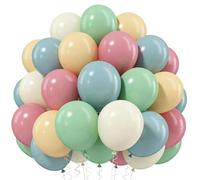 Ballons Roses et Verts,60 Pièces Ballons Anniversaire Rétro Rose Blush,12 Pouces Ballon Fete Latex Hélium Vert Boho et Beige pour Mariage Fiançailles Gender Reveal Fête d'Anniversaire Décoration