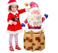 Ballons Santa Foil - Décoration debout de dessins animés, accessoires de vacances de Noël | Ballons de fête de festival colorés, fournitures drôles de photomatons, Santa Balloon avec scénario pour la