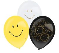 Ballons - Smiley - Emoji - 27 5 cm - 6 pièces - Latex/caoutchouc