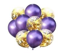 Ballons transparents à paillettes de 30 cm d'épaisseur - Fournitures de fête rondes multicolores avec confettis en papier(Style 10)