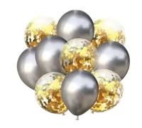 Ballons transparents à paillettes de 30 cm d'épaisseur - Fournitures de fête rondes multicolores avec confettis en papier(Style 7)