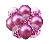Ballons transparents à paillettes de 30 cm d'épaisseur - Fournitures de fête rondes multicolores avec confettis en papier(Style 5)