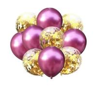 Ballons transparents à paillettes de 30 cm d'épaisseur - Fournitures de fête rondes multicolores avec confettis en papier(Style 12)