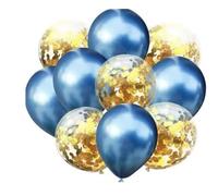 Ballons transparents à paillettes de 30 cm d'épaisseur - Fournitures de fête rondes multicolores avec confettis en papier(Style 9)
