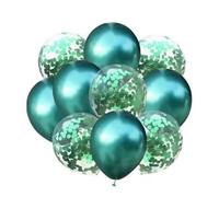 Ballons transparents à paillettes de 30 cm d'épaisseur - Fournitures de fête rondes multicolores avec confettis en papier(Style 6)