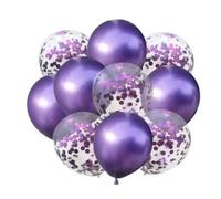 Ballons transparents à paillettes de 30 cm d'épaisseur - Fournitures de fête rondes multicolores avec confettis en papier(Style 4)