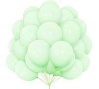 Ballons Verts Pastel, Paquet De 30 Ballons Vert Menthe Bébé Clair Pale En Latex 12 Pouces 30,5 Cm Ballon Avec Blanc Ruban Pour Filles Femmes Fête D'anniversaire Baptême Mariage Douche Bébé Baby Showe