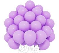Ballons Violets, Paquet 50 Ballons Violets Macarons 12 Pouces En Latex Violet Foncé Pour Femmes, Filles Et Enfants Pour Thème Violet Fête d'Anniversaire Mariage Fête Fiançailles Anniversaire Mariage