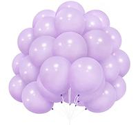 Ballons Violets, Paquet de 30 Ballons Violets Pastel en Latex 12 Pouces 30,5 cm Ballon avec Ruban pour Femmes Garçons Fête d'anniversaire de Filles Mariage Baptême Anniversaire Baby Shower Décorations