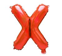 Ballons XXL en aluminium de 100 cm à l'hélium MEGA Lettre (rouge, X)