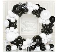 Balloon Arch Black And White, 119 Pieces Balloon Garland Kit Matte Black White Boy Men Women Girl Baby Shower Birthday Wedding Proposal Valentine Bridal Shower Graduation Decoration