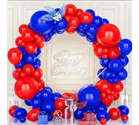 Balloon Arch Blue And Red, 119 Pieces Balloon Garland Kit Matte Dark Blue Red Boy Men Women Girl Baby Shower Birthday Wedding Proposal Valentine Baby Bridal Shower Decor