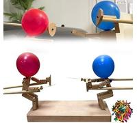 Balloon Bamboo Man Battle, Wooden Bots Battle Game for 2 Players, Balloon Brawlers Game,Fun and Exciting,Fast Paced Party Game for Kids and Adults (30cm*5mm)