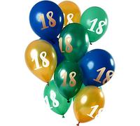 Balloon Bouquet/Set - Party Decoration/Gift - Choice of Colours Diameter 30 cm + 5 Free Balloons Diameter 30 cm Colour: Number 18 - Golden Emerald