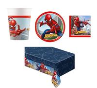 Balloon Fantasy Kit Offre Anniversaire SPIDERMAN - 8 assiettes de 23 cm. 8 assiettes de 18 cm. 8 verres de 250 ml. 20 serviettes 33 x 33 cm. 1 serviette en plastique 180 x 120 cm. Pour un total de 45