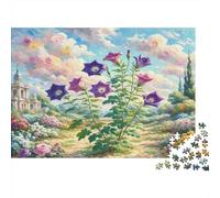 Balloon Flower Puzzle pour Adultes Adolescents - Fleurs Pourpres dans Une Prairie Jeu Éducatif pour Décoration Murale et Cadeaux 38x26cm/1000pcs