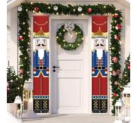 balloon garland Bannière Noël Casse-Noisette, Décoration La Porte Noël, Banniere Noel Rouge Bleu Decoration Joyeux Noel Exterieur, Soldat Modèle Couplets pour Décoration de Noel Intérieur Extérieur