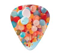 Balloon in the sky Lot de 12 médiators avec boîte de rangement en ABS pour guitare acoustique et électrique, 3 options d'épaisseur