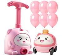 Balloon Launcher Toy, Interactive Car Set, Air Powered Vehicle, Fun Motion Game, for Boys Girls Home Indoor School Living Room Bedroom Playroom Education Learning Activity STEM Experiment Usage