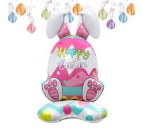 Balloons For Easter - Cute Self-Standing Aluminium Foil Balloons, Chick And Bunny Decorations | Festive Easter Decor For Indoor Outdoor Garden Yard Porch Lawn School Farmhouse Holiday Birthday Party F