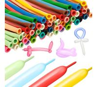 Balloons Magiques - 100 Pièces Modeler Ballons Multicolore pour Fêtes Animales et Chiens - Ballons Latex Paw Dog