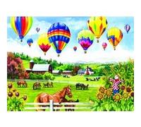 Balloons Over Fields a 500-Piece Jigsaw Puzzle by Sunsout Inc. G