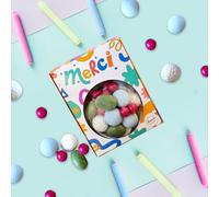 Ballotin boule Mélange de Dragées | Collection Merci | Remerciement Maîtresse Maître Atsem Nounou Collègue