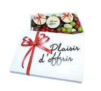 Ballotin de chocolat - COFFRET CADEAU LISEA MM - CHOCOLAT ARTISANAL 165g - COFFRET CADEAU CHOCOLAT (Version Plaisir d'offrir noeud rouge)