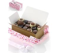 Ballotin de Pralines Belges 250 g, Coffret Cadeau Élégant avec Nœud. Assortiment Chocolats de Luxe Sans Conservateurs. Idée Cadeau Gourmand