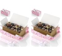 Ballotin de pralines belges de luxe 250 g, joliment emballé comme cadeau avec nœud. Sans conservateurs. Qualité supérieure absolue. (Lot de 2)