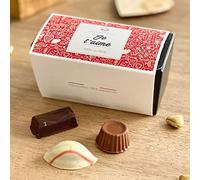 Ballotin Saint valentin de 150g chocolat artisanaux personnalisé je t'aime mon amour