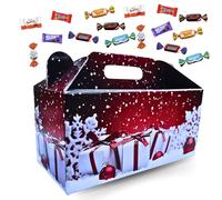 Ballotin XXL garni d'un Méga Assortiment de 300 bonbons au chocolat KINDER, CELEBRATIONS, MILKA, DAIM | Coffret élégant et festif prêt à Offrir à Noël