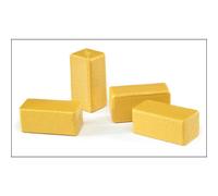 Ballots De Paille Parallélépipédiques. Set De 4 Pièces. Jaune TU