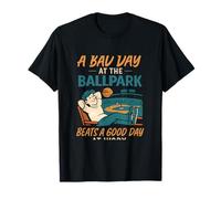 Ballpark Beats Work Graphique Humoristique pour Fan de Baseball T-Shirt
