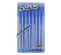 Ballpoint pens - medium blue 1 mm - Round Stic - 8 pieces