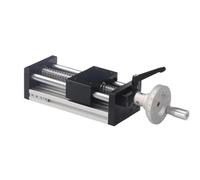 BallScrew 1204 Linear Guideway Slide Table Motion Module Manual Displacement Stroke 100-500mm With Graduated hand wheel(400mm)