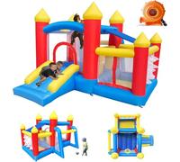Ballsea Château Gonflable avec Souffleur, Château Gonflable Intérieur/Extérieur pour Enfants de 3 à 8 Ans, Meilleur Cadeau de Vacances/Anniversaire pour Enfants 312 x 272 x 200 cm