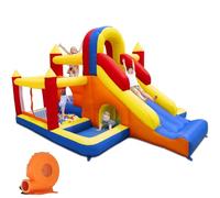 Ballsea Château Gonflable avec Ventilateur, adapté au Chateau Gonflable intérieur/extérieur pour Les Enfants de 3 à 8 Ans de Vacances/d'anniversaire pour Les Enfants 335 × 280 × 206 CM